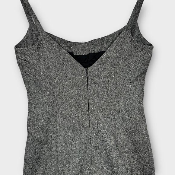 Vintage D&G Dolce & Gabbana Tweed Wool Blend Sheath Y2K Dress US 4 IT 40 Gray - Picture 13 of 16